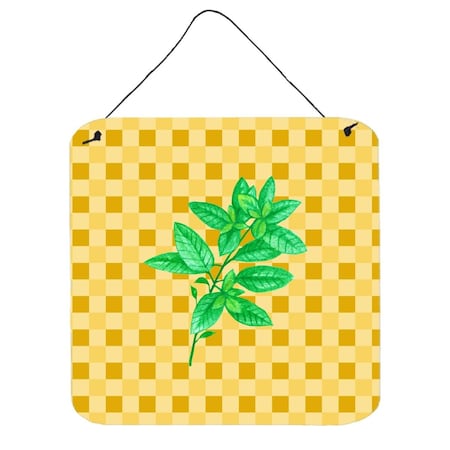 Carolines Treasures Basil on Basketweave Wall or Door Hanging Prints BB7184DS66